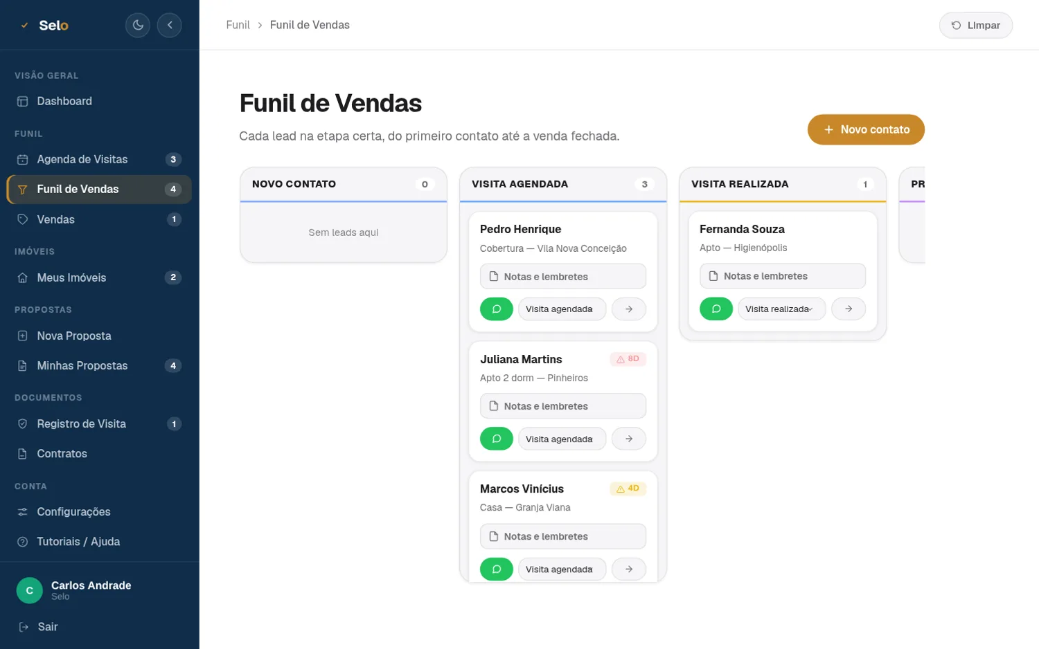 Funil de vendas